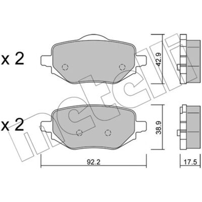 METELLI 22-1323-0 Conjunto de Pastilhas de Freio - Para Peugeot, Opel, DS, Citroën METELLI 22-1323-0 Conjunto de Pastilhas de Freio - Para Peugeot, Opel, DS, Citroën
