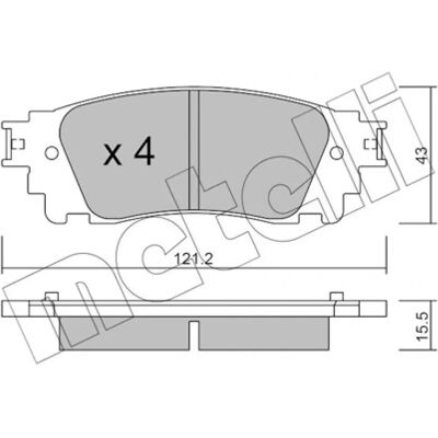 Metelli 22-1041-0 Brake Pads - Automotive Part Metelli 22-1041-0 Brake Pads - Automotive Part