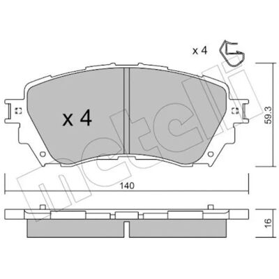 Metelli G4YA GHY Brake Pads - Brake Pads Metelli G4YA GHY Brake Pads - Brake Pads