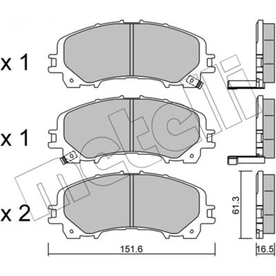 METELLI Nissan Renault Infiniti Brake Pads - 22-1082-0 METELLI Nissan Renault Infiniti Brake Pads - 22-1082-0