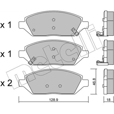Metelli 22-1113-0 Brake Pads - Front, 4 pcs Metelli 22-1113-0 Brake Pads - Front, 4 pcs