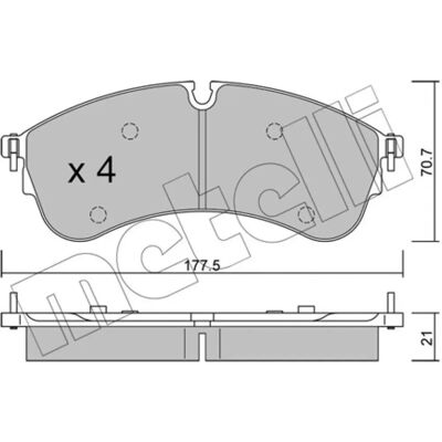 METELLI 22-1174-0 - Σετ δαγκάνων φρένων για Volkswagen, MAN METELLI 22-1174-0 - Σετ δαγκάνων φρένων για Volkswagen, MAN