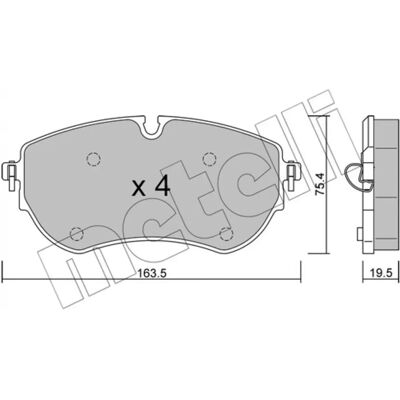 Metelli 22-1172-0 Σετ δισκόφρενων τακακιών για Volkswagen - Έτοιμοι για δείκτη φθοράς Metelli 22-1172-0 Σετ δισκόφρενων τακακιών για Volkswagen - Έτοιμοι για δείκτη φθοράς