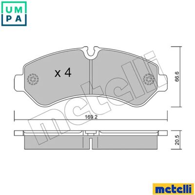 METELLI 22-1276-0 Jarrulevyt ja -pala setti Mercedes-Benz - Kulumisen osoitin valmis METELLI 22-1276-0 Jarrulevyt ja -pala setti Mercedes-Benz - Kulumisen osoitin valmis
