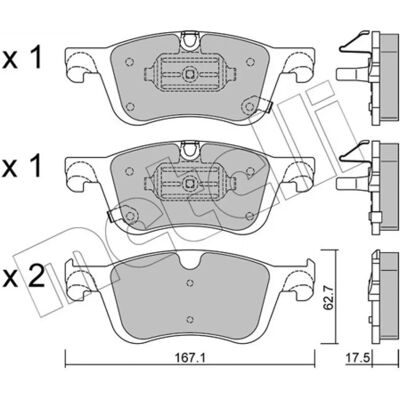 METELLI 22-1365-0 Conjunto de Pastilhas de Freio com Indicador de Desgaste - Freios METELLI 22-1365-0 Conjunto de Pastilhas de Freio com Indicador de Desgaste - Freios
