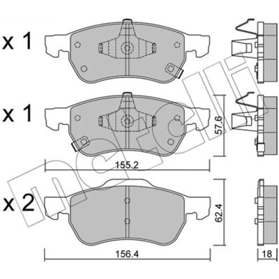 METELLI 22-1408-0 Σετ δαγκανών φρένων για MG - Δισκόφρενο METELLI 22-1408-0 Σετ δαγκανών φρένων για MG - Δισκόφρενο