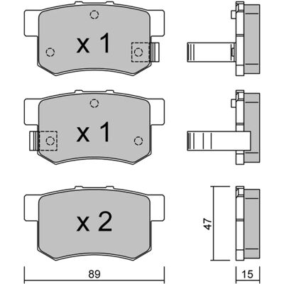 METELLI Model 22-0173-0 - Remblokkenset voor Fiat, Honda, Rover, Suzuki METELLI Model 22-0173-0 - Remblokkenset voor Fiat, Honda, Rover, Suzuki
