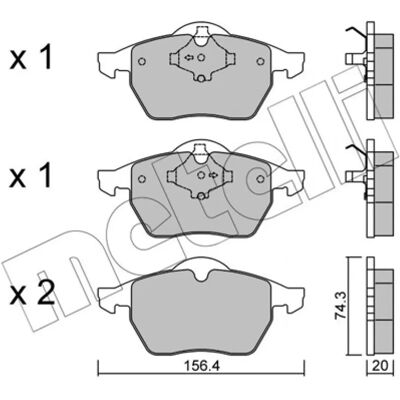 Metelli 22-0181-1 Brake Pads - Brakes Metelli 22-0181-1 Brake Pads - Brakes