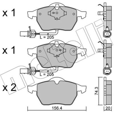 METELLI Front Brake Pads Set - Brake Pads METELLI Front Brake Pads Set - Brake Pads