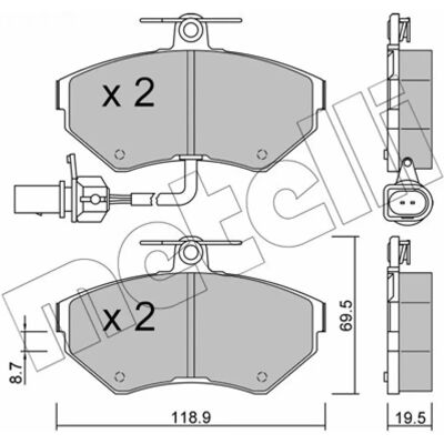 Metelli 22-0215-2 Front Brake Pads - Brake Pads Metelli 22-0215-2 Front Brake Pads - Brake Pads