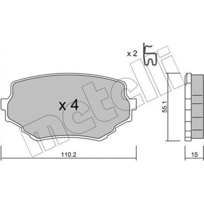 Metelli Remblokken 22-0249-0 - Brake Pads Metelli Remblokken 22-0249-0 - Brake Pads