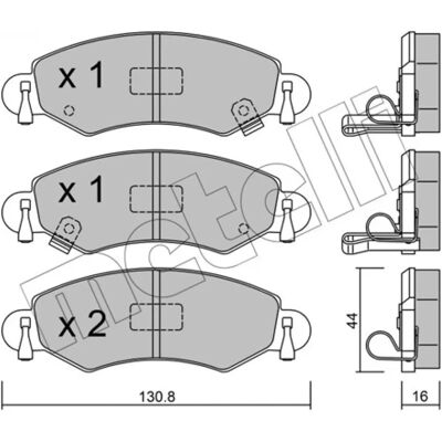 METELLI 22-0339-0 Remblokken - Voor OEM Pasvorm METELLI 22-0339-0 Remblokken - Voor OEM Pasvorm