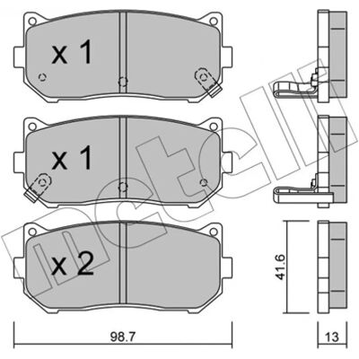 METELLI Model 22-0372-0 Rear Brake Pads - Brake Pads METELLI Model 22-0372-0 Rear Brake Pads - Brake Pads