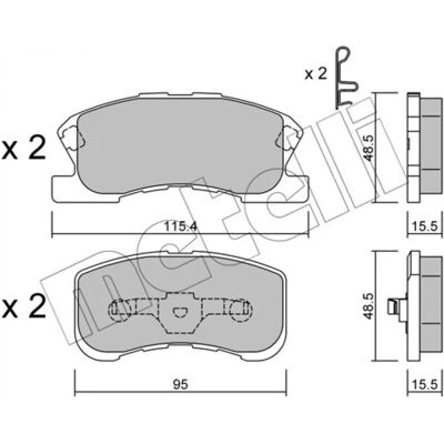 METELLI Brake Pads - 22-0381-0 - Front DAIHATSU METELLI Brake Pads - 22-0381-0 - Front DAIHATSU