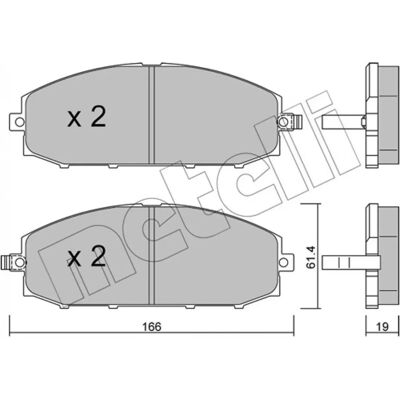 Metelli 22-0407-0 Front Brake Pads - Brake Pads Metelli 22-0407-0 Front Brake Pads - Brake Pads
