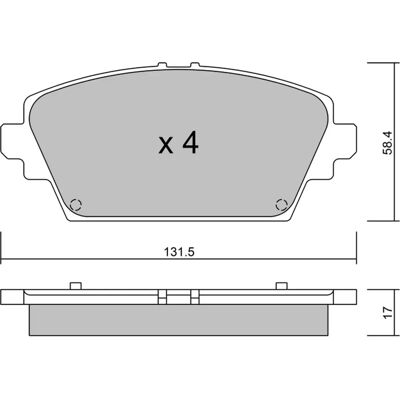 METELLI 22-0464-0 Front Brake Pads - Brake Pads METELLI 22-0464-0 Front Brake Pads - Brake Pads