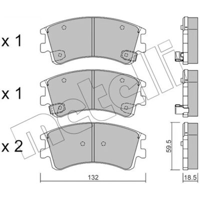 Metelli Mazda Brake Pads Front with Wear Warning - Brake Pads Metelli Mazda Brake Pads Front with Wear Warning - Brake Pads