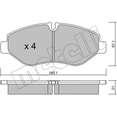 METELLI Front Brake Pads - 22-0671-1 METELLI Front Brake Pads - 22-0671-1