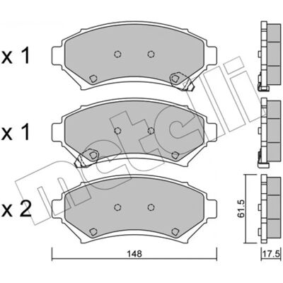METELLI Brake Pad Set Front - Brake Pad Set METELLI Brake Pad Set Front - Brake Pad Set