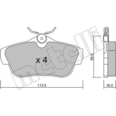 Metelli rear brake pad set - brake pads Metelli rear brake pad set - brake pads