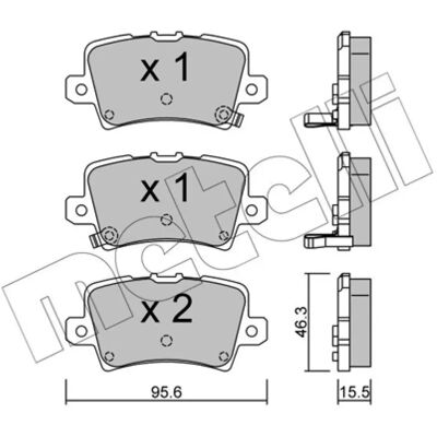 Metelli 22-0729-0 Rear Brake Pad Set - Brake Pads Metelli 22-0729-0 Rear Brake Pad Set - Brake Pads