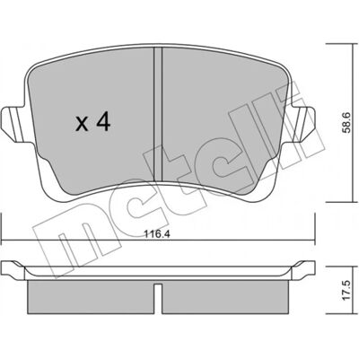 METELLI Remblokken - 22-0776-0 - Brake Pads METELLI Remblokken - 22-0776-0 - Brake Pads