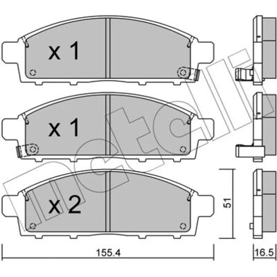METELLI Remblokken vooras OEM 2207910 - Remblokken METELLI Remblokken vooras OEM 2207910 - Remblokken