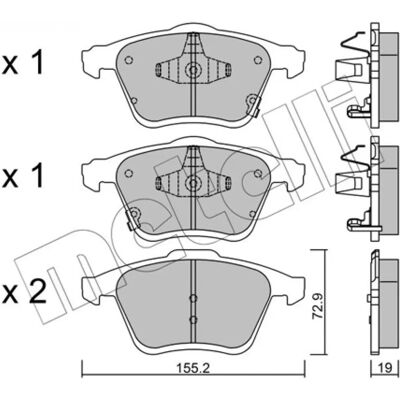 Metelli 22-0805-0 Brake Pads - OEM Mazda Metelli 22-0805-0 Brake Pads - OEM Mazda