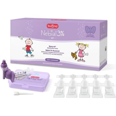 Kit Buona Nevianax 3% - Pulverizador nasal y viales Kit Buona Nevianax 3% - Pulverizador nasal y viales