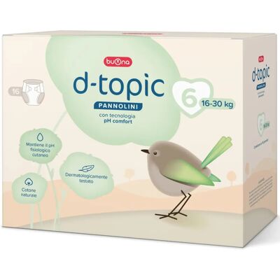 Pannolini Buona D-Topic Taglia 6 - Equilibrio pH pelle Pannolini Buona D-Topic Taglia 6 - Equilibrio pH pelle