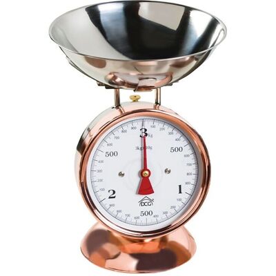 Bilancia da Cucina DCG Rame 3kg, Graduazione 20g - Bilancia da Cucina Bilancia da Cucina DCG Rame 3kg, Graduazione 20g - Bilancia da Cucina