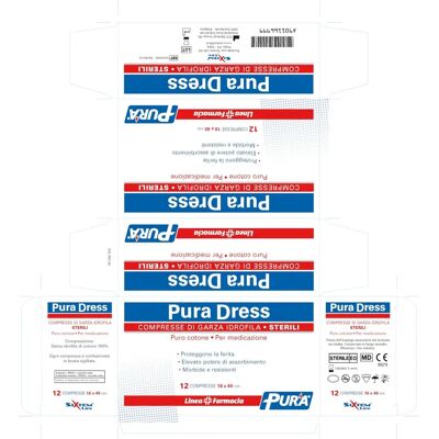 Garza di cotone sterile SIXTEM LIFE Srl 18x40cm - Confezione da 12 Garza di cotone sterile SIXTEM LIFE Srl 18x40cm - Confezione da 12