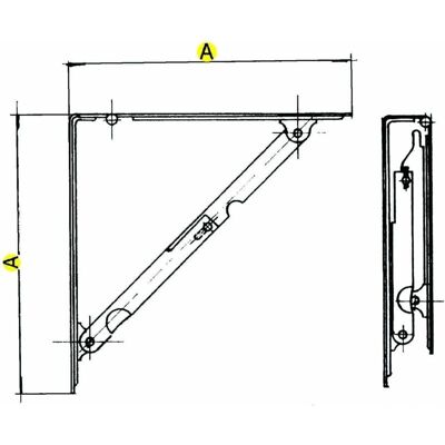 IBFM Mensola pieghevole in acciaio verniciato bianco - Scaffale IBFM Mensola pieghevole in acciaio verniciato bianco - Scaffale