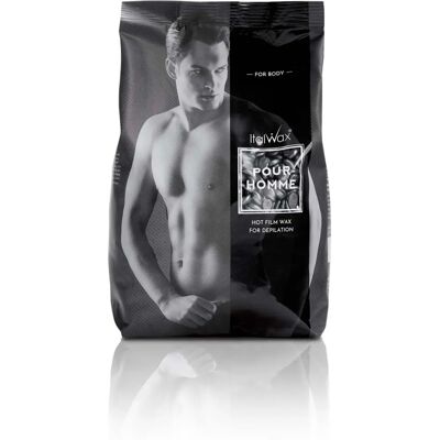 Cire film noire ItalWax Pour Homme - Cire dépilatoire pour hommes - Publicité Cire film noire ItalWax Pour Homme - Cire dépilatoire pour hommes - Publicité