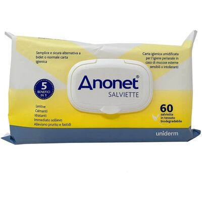 Uniderm Farmaceutici Srl Anonet Salviette Igiene Intima - 60 pezzi Uniderm Farmaceutici Srl Anonet Salviette Igiene Intima - 60 pezzi
