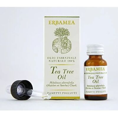Olio di Tea Tree Erbamea 10 ml - Olio essenziale naturale per respirazione e immunità Olio di Tea Tree Erbamea 10 ml - Olio essenziale naturale per respirazione e immunità