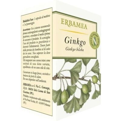 Erbamea Ginkgo 50 Capsule - Supporta Microcircolazione, Memoria & Cognizione Erbamea Ginkgo 50 Capsule - Supporta Microcircolazione, Memoria & Cognizione