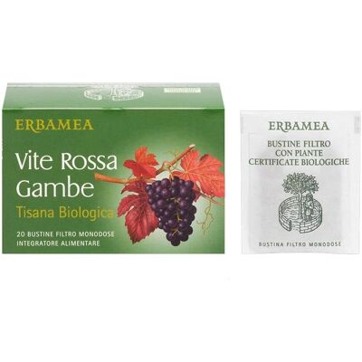 Erbamea Srl Vite Rossa Gambe - Tisana Organica per Microcircolazione Erbamea Srl Vite Rossa Gambe - Tisana Organica per Microcircolazione