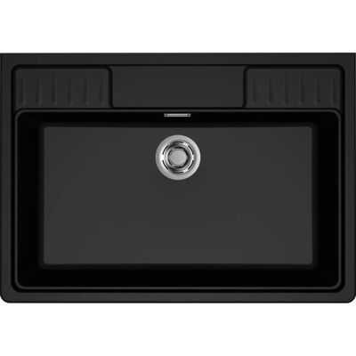 Elleci Spazio 900 Évier Rectangulaire à Montage en Surface Noir - Publicité Elleci Spazio 900 Évier Rectangulaire à Montage en Surface Noir - Publicité