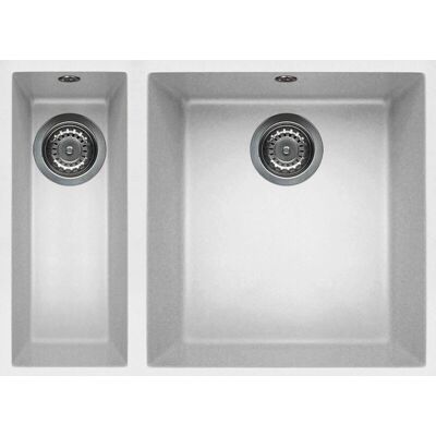 Lavello incasso Elleci Quadra 150 - Doppia vasca Granito nero Lavello incasso Elleci Quadra 150 - Doppia vasca Granito nero