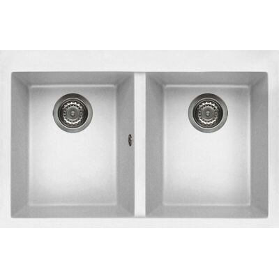 Elleci Quadra 350 Évier en granit blanc rectangulaire à poser - Évier - Publicité Elleci Quadra 350 Évier en granit blanc rectangulaire à poser - Évier - Publicité