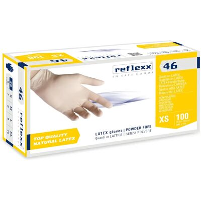 Reflexx Latex Einweghandschuhe - Medizin, Labor, Tätowierung, Kosmetik Reflexx Latex Einweghandschuhe - Medizin, Labor, Tätowierung, Kosmetik