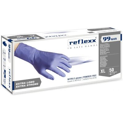 Guanti monouso Reflexx - R99XL - Alta resistenza, finitura micro ruvida Guanti monouso Reflexx - R99XL - Alta resistenza, finitura micro ruvida