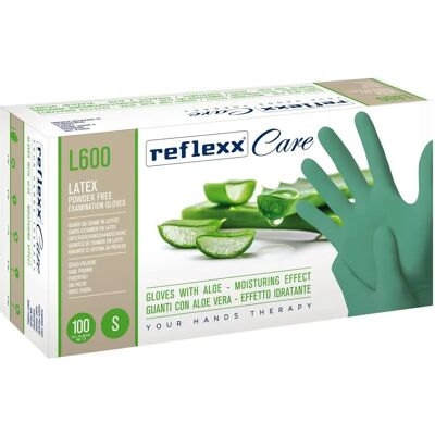 Gants en latex Reflexx Aloe Vera Sans Poudre Taille M - Gants Jetables - Publicité Gants en latex Reflexx Aloe Vera Sans Poudre Taille M - Gants Jetables - Publicité