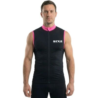 Veste sans manches BIKE2 Noir Rose - Vêtements de cyclisme - Publicité Veste sans manches BIKE2 Noir Rose - Vêtements de cyclisme - Publicité