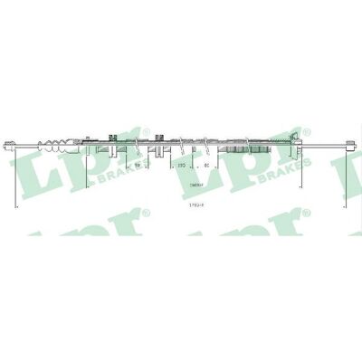 Fiat C0205B Handremkabel - Achter links schijfrem Fiat C0205B Handremkabel - Achter links schijfrem
