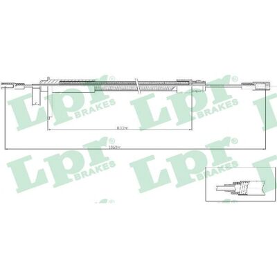 LPR C0435B Parkeringsbremsekabel - E-klasse LPR C0435B Parkeringsbremsekabel - E-klasse