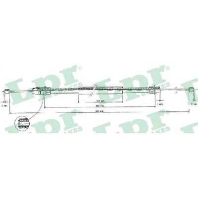 Lpr Peugeot 406 Kabel ręcznego - Tylne prawe - Tarcza hamulcowa Lpr Peugeot 406 Kabel ręcznego - Tylne prawe - Tarcza hamulcowa