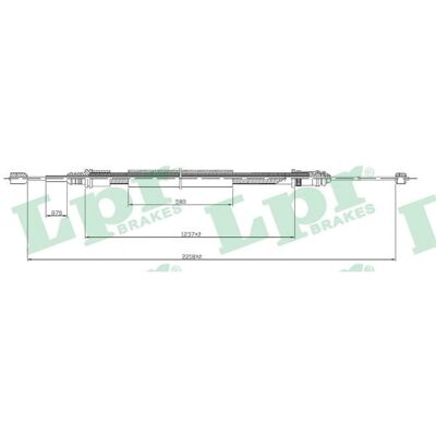 Renault C0704B Hintere Handbremse Seilzug - Scheibenbremse Renault C0704B Hintere Handbremse Seilzug - Scheibenbremse