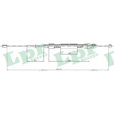 Lpr Renault Megane Zadní Parkovací Kabel - 2020mm/1080mm Kotoučová brzda Lpr Renault Megane Zadní Parkovací Kabel - 2020mm/1080mm Kotoučová brzda